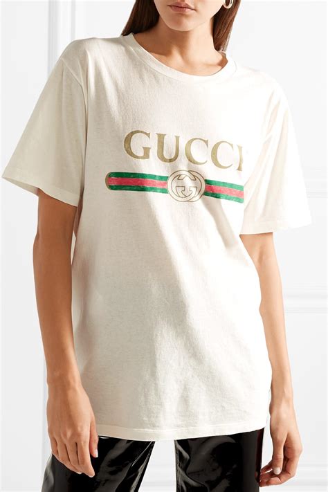 gucci cotton jersey printed t-shirt|gucci t shirt women.